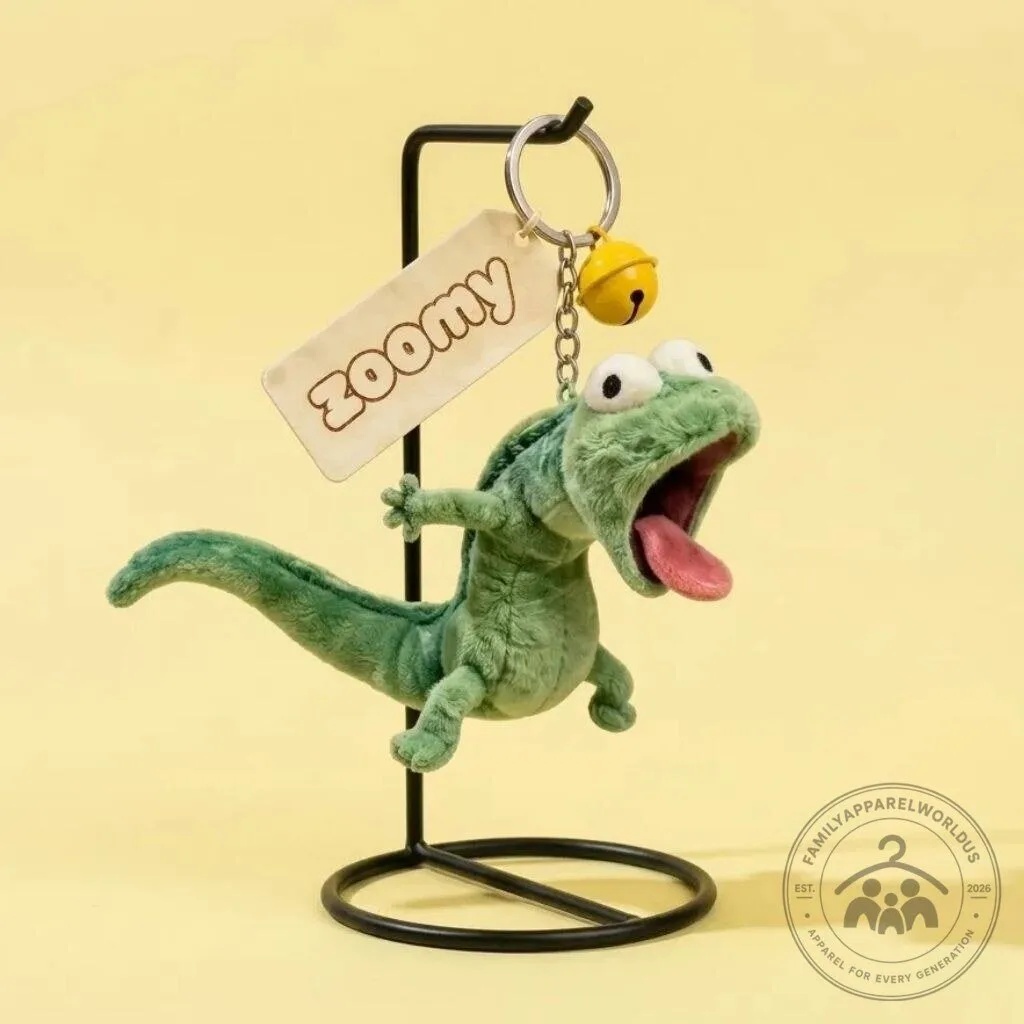 Cute Screaming Lizard Plush Keychain