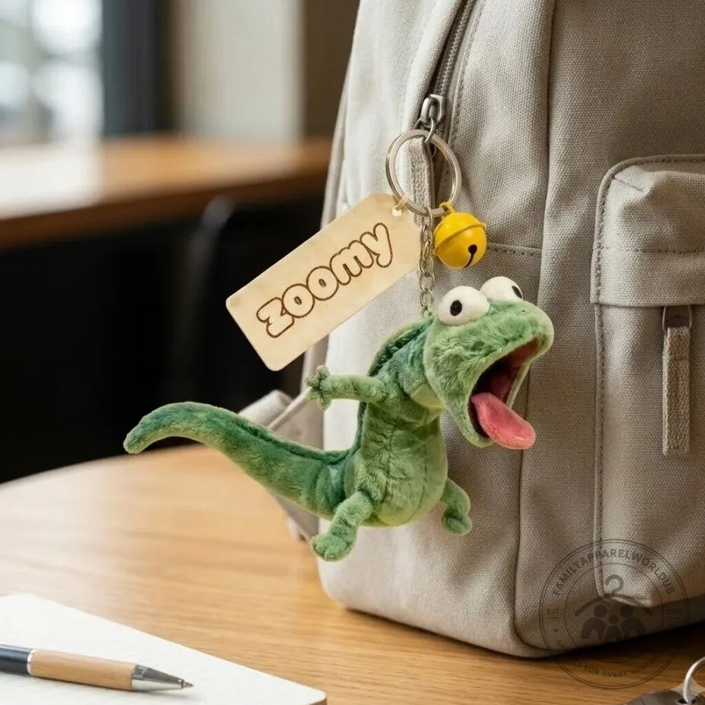 Cute Screaming Lizard Plush Keychain 6 Cute Screaming Lizard Plush Keychain product design shown in a detailed view