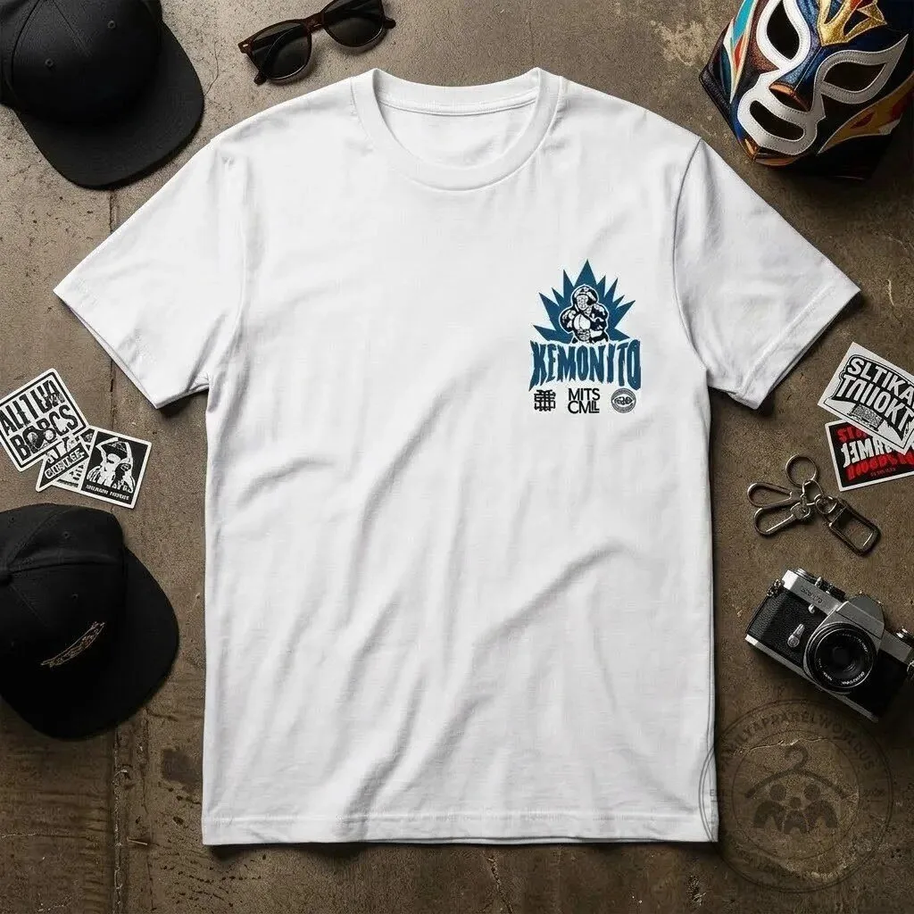 Kemonito Lucha Libre Graphic T-Shirt 9 Kemonito Lucha Libre Graphic T-Shirt product design shown in a detailed view