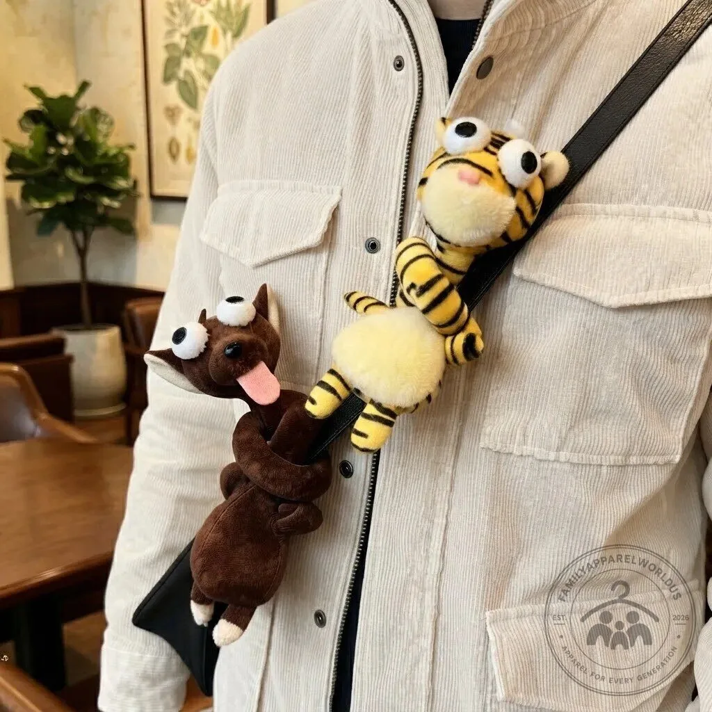 Cute Long Neck Sausage Dog Plush Bag Charm 9 Cute Long Neck Sausage Dog Plush Bag Charm product design shown in a detailed view