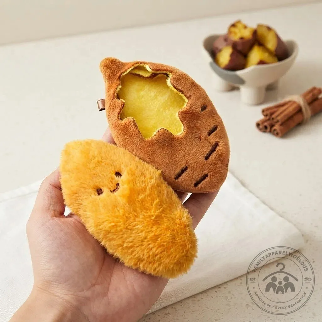Fluffy Sweet Potato Bag Charm & Keychain