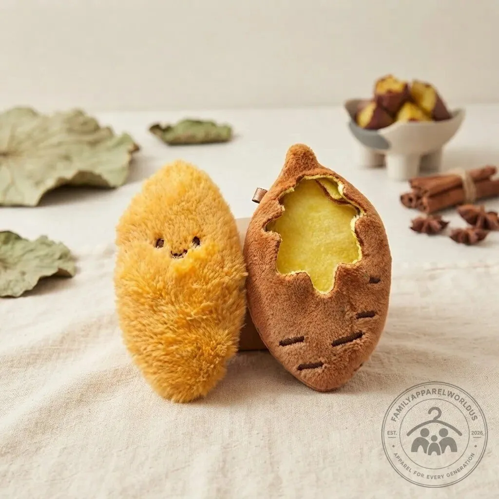 Fluffy Sweet Potato Bag Charm Keychain 9 Fluffy Sweet Potato Bag Charm & Keychain product design shown in a detailed view