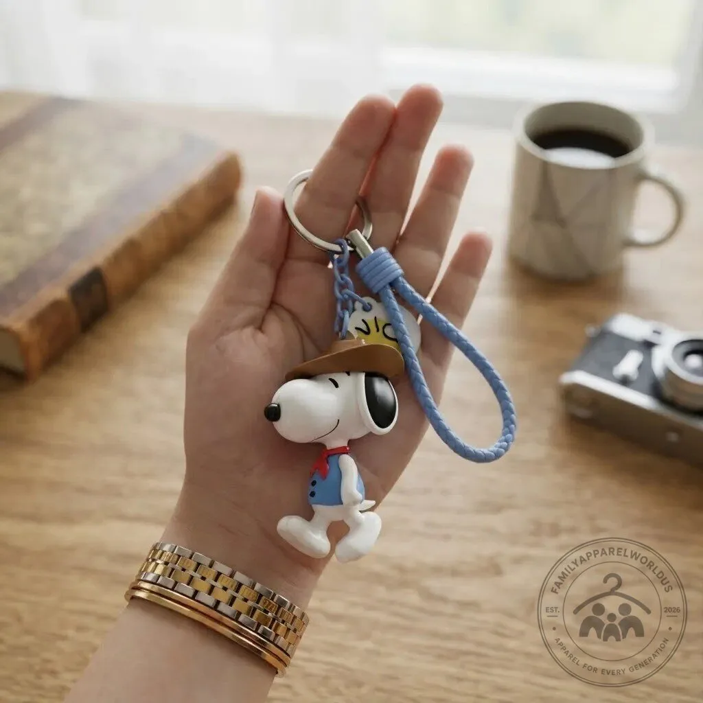 Cute Snoopy Cowboy Figure Keychain