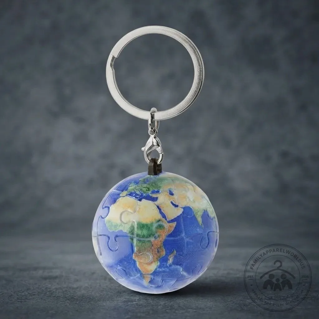 Mini Earth Puzzle Globe Keychain