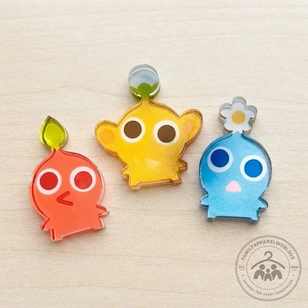 Cute Pikmin Gaming Blockies Collectible Charms