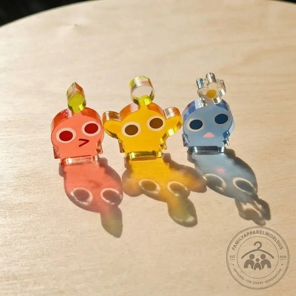 Cute Pikmin Gaming Blockies Collectible Charms 8 Cute Pikmin Gaming Blockies Collectible Charms product design shown in a detailed view