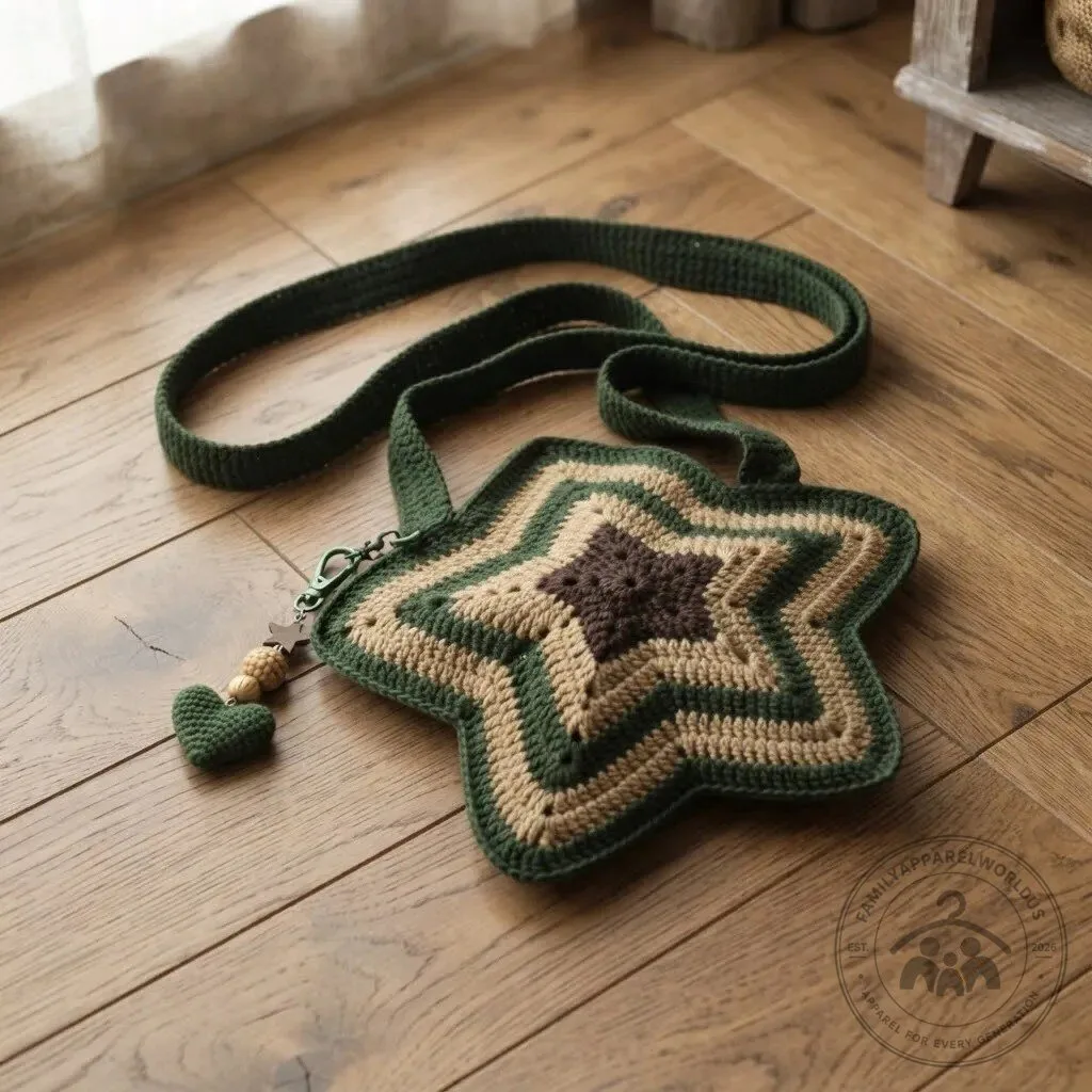 Y2K Aesthetic Crochet Star Tote Shoulder Bag with Cute Charm 9 Y2K Aesthetic Crochet Star Tote Shoulder Bag with Cute Charm product design shown in a detailed view