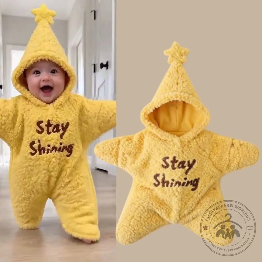 Cute Fluffy Star-Shaped Newborn Baby Onesie Sleeping Bag