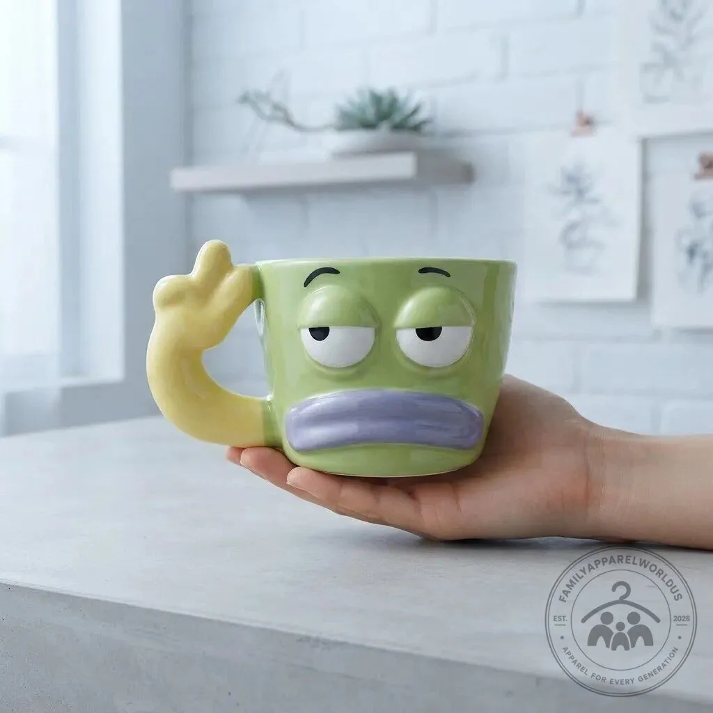 SpongeBob SquarePants Funny Face Coffee Mug with Handle 8 SpongeBob SquarePants Funny Face Coffee Mug with Handle product design shown in a detailed view