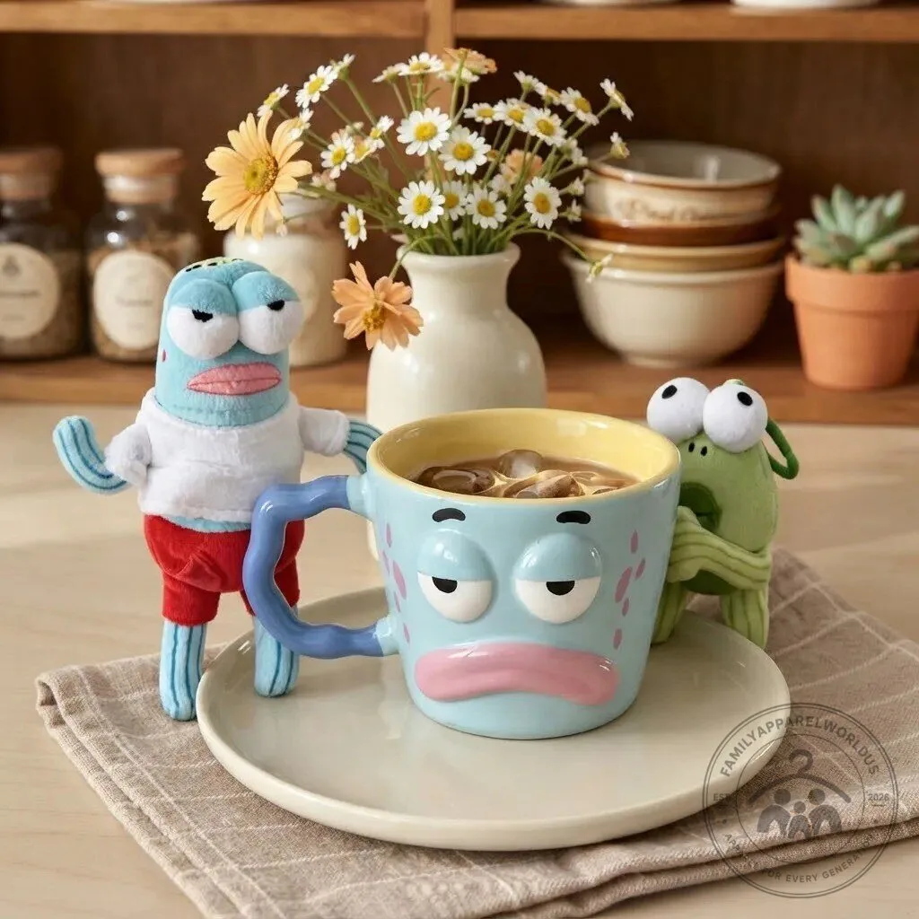 SpongeBob SquarePants Funny Face Coffee Mug with Handle 9 SpongeBob SquarePants Funny Face Coffee Mug with Handle product design shown in a detailed view