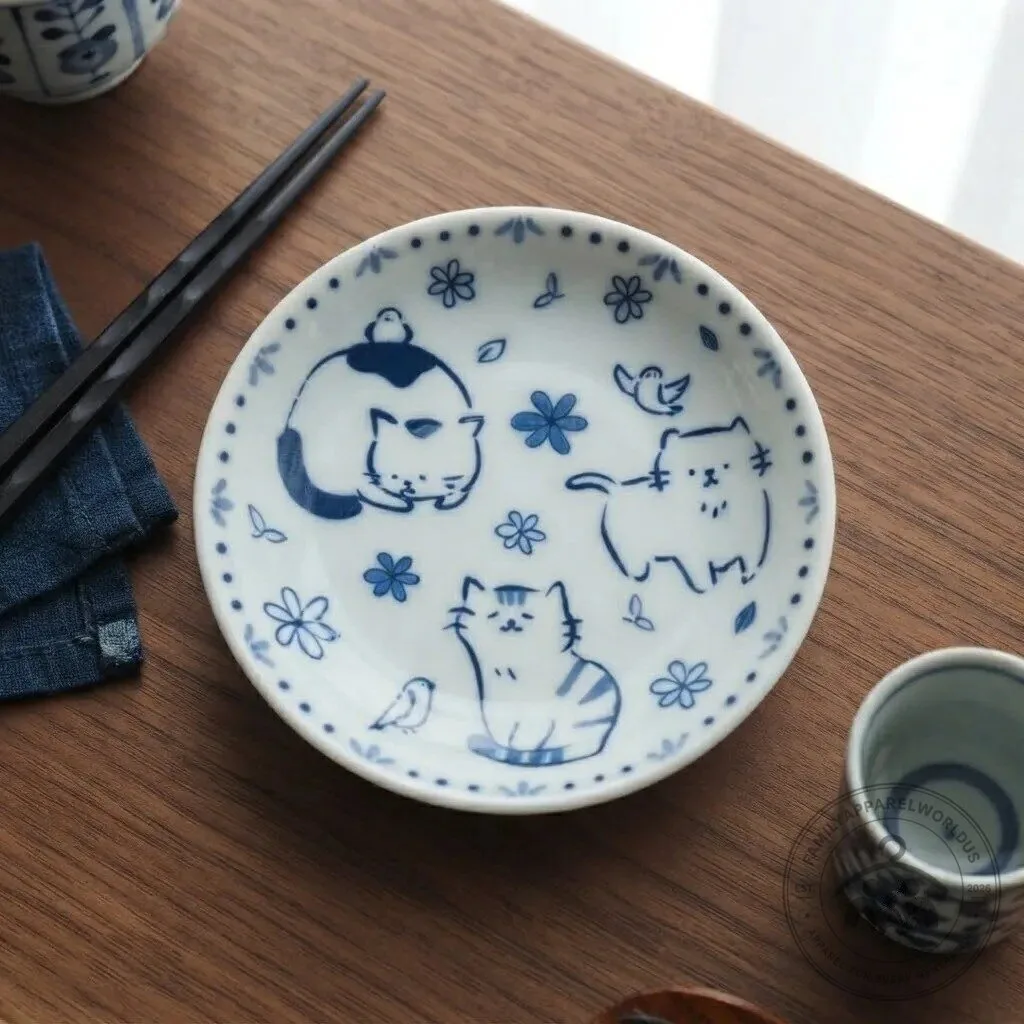 Aesthetic Kawaii Blue Cat Bowl for Cat Lovers Gifts 3 Aesthetic Kawaii Blue Cat Bowl for Cat Lovers Gifts