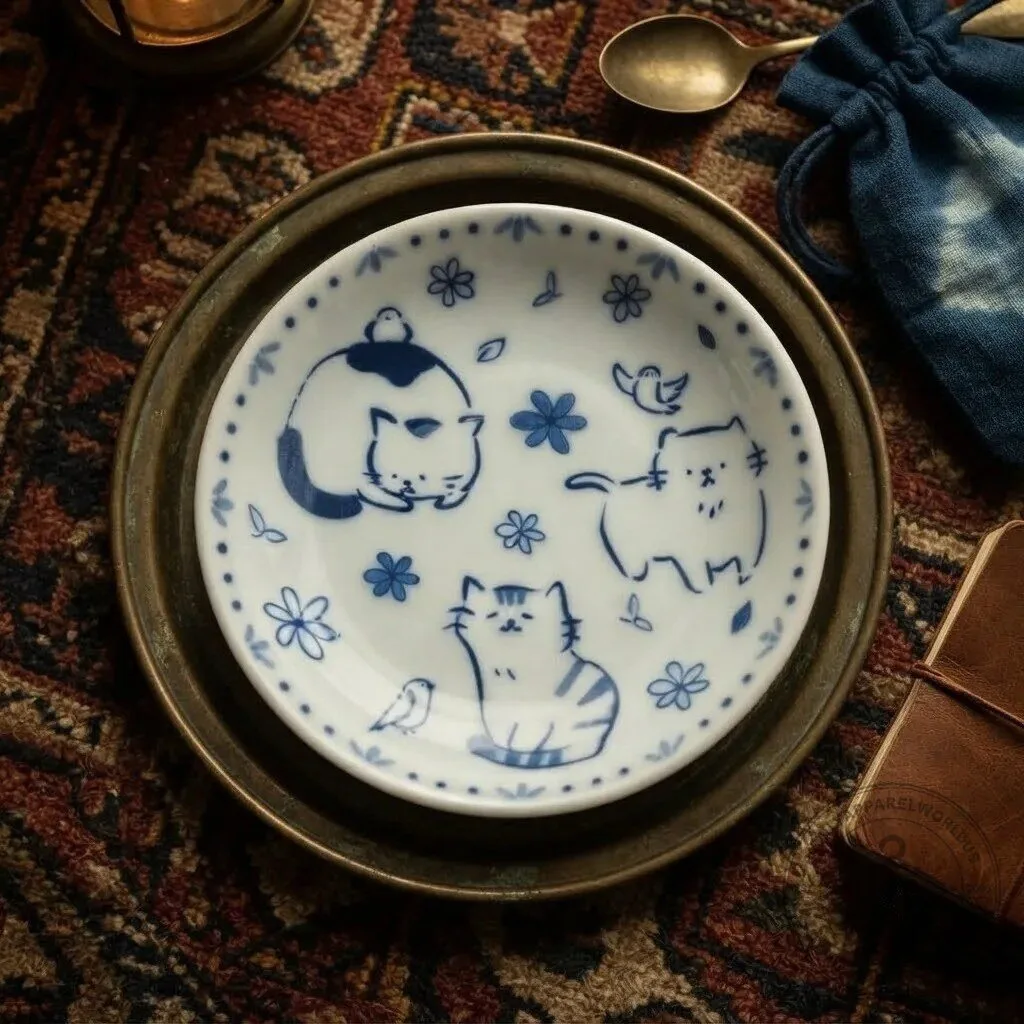 Aesthetic Kawaii Blue Cat Bowl for Cat Lovers Gifts 9 Aesthetic Kawaii Blue Cat Bowl for Cat Lovers Gifts product design shown in a detailed view