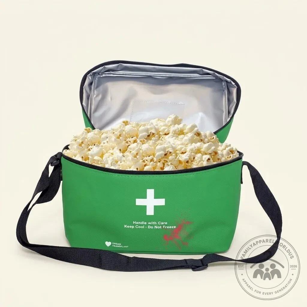 Resident Evil Green Medical Popcorn Cooler Bag 9 Resident Evil Green Medical Popcorn Cooler Bag product design shown in a detailed view