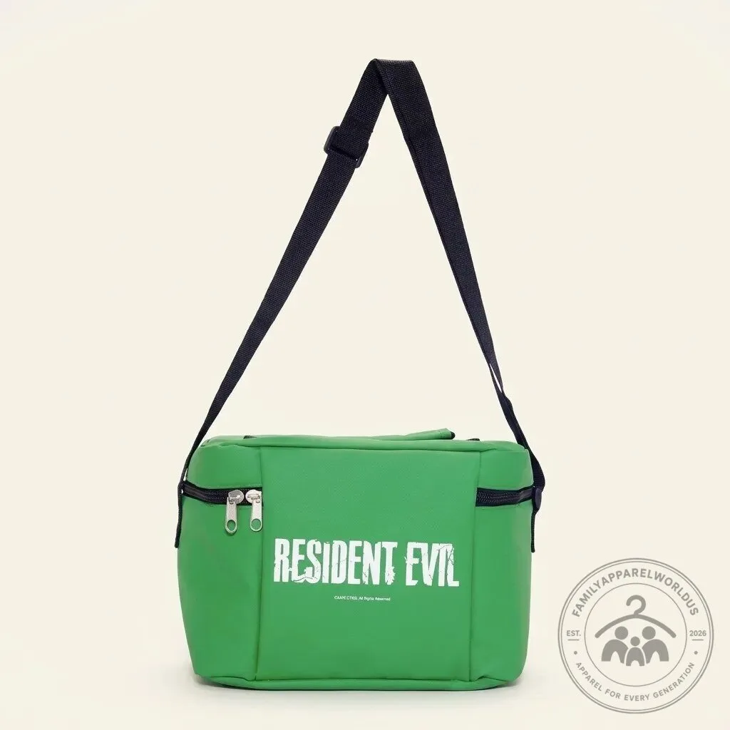 Resident Evil Green Medical Popcorn Cooler Bag 10 Resident Evil Green Medical Popcorn Cooler Bag product design shown in a detailed view