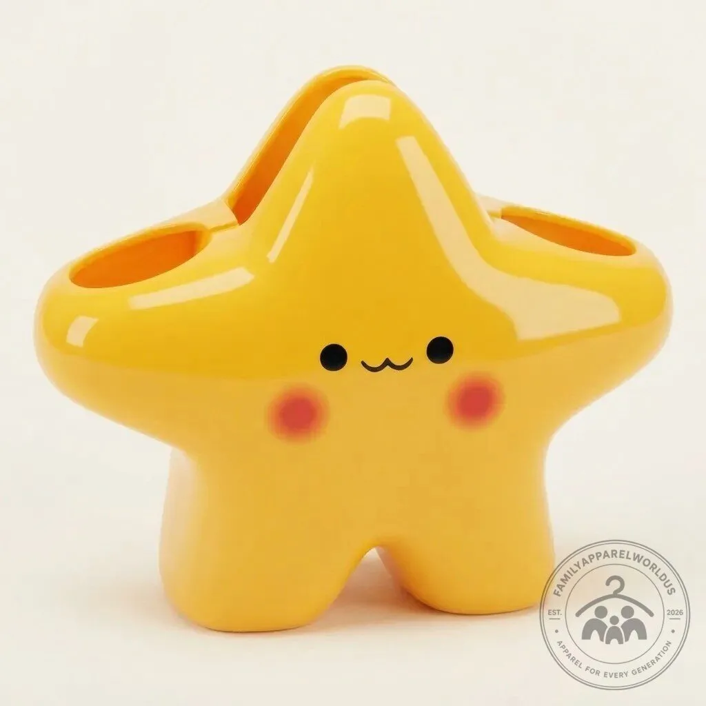 Cute Star Toothbrush Holder 9 Cute Star Toothbrush Holder product design shown in a detailed view