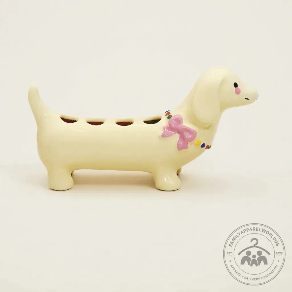 Cute Dachshund Toothbrush Holder 9 Cute Dachshund Toothbrush Holder product design shown in a detailed view