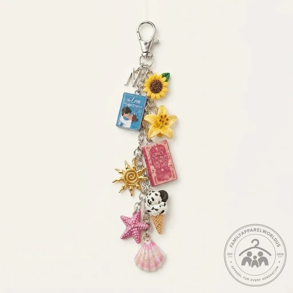 The Love Hypothesis Bookish Keychain 8 The Love Hypothesis Bookish Keychain product design shown in a detailed view