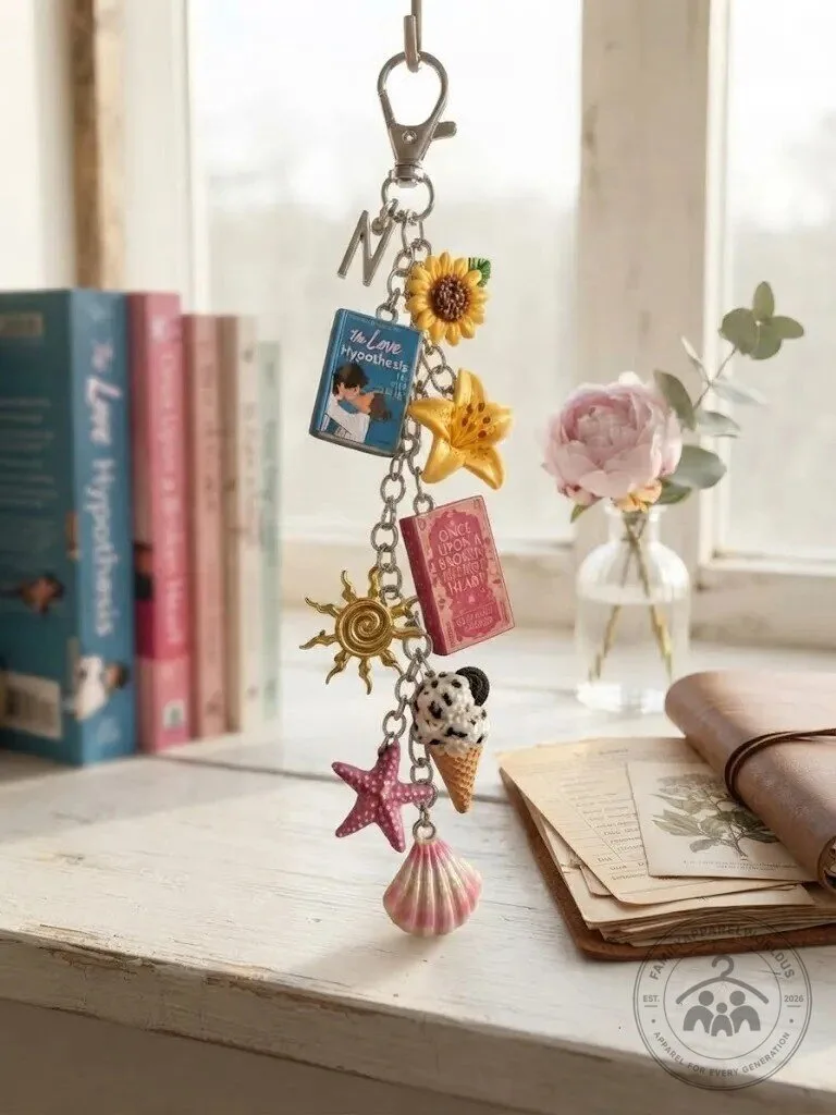 The Love Hypothesis Bookish Keychain 9 The Love Hypothesis Bookish Keychain product design shown in a detailed view