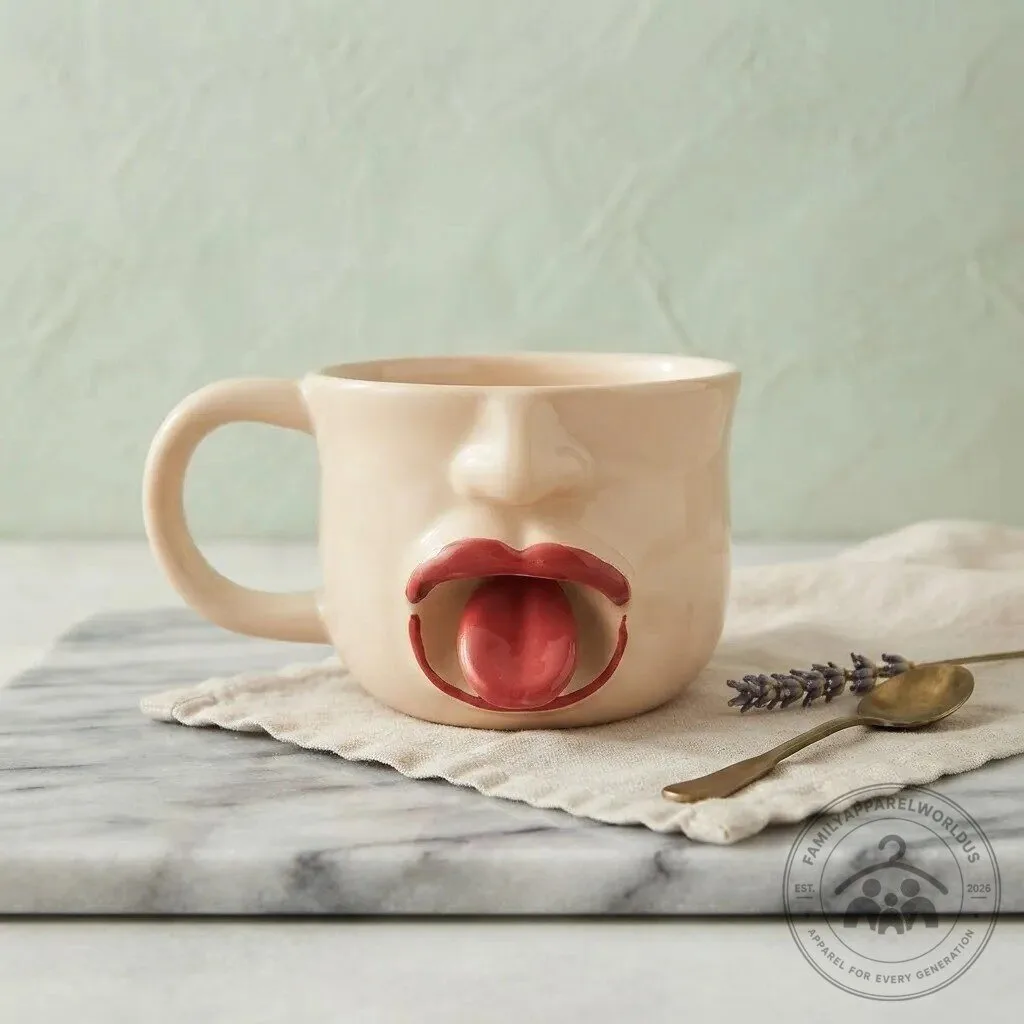 Funny Tongue Out Face Mug 9 Funny Tongue Out Face Mug product design shown in a detailed view