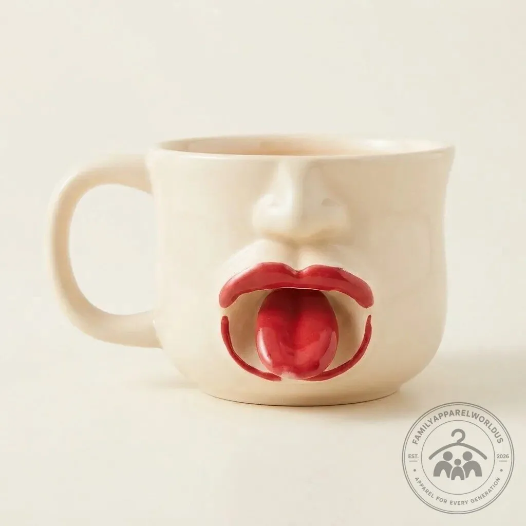 Funny Tongue Out Face Mug 11 Funny Tongue Out Face Mug product design shown in a detailed view