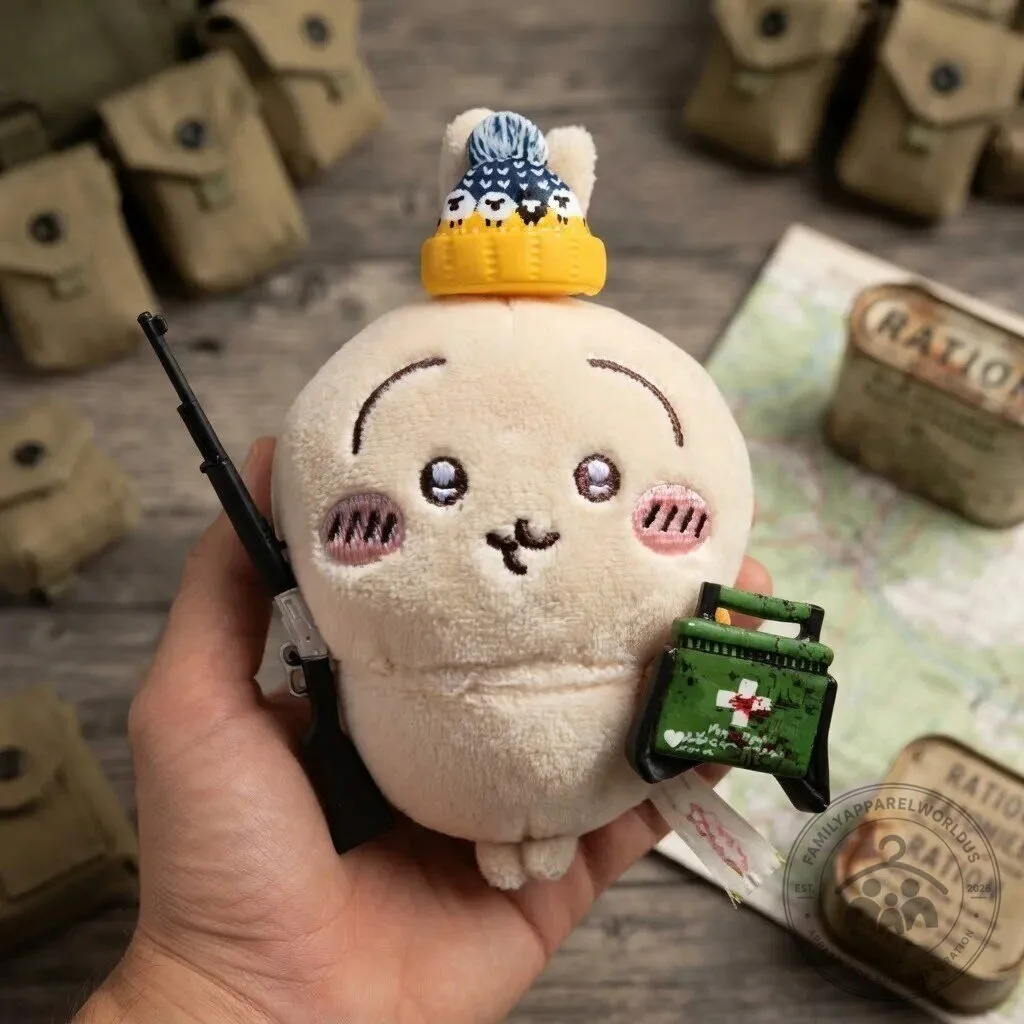 Resident Evil Chiikawa Stuffed Toy Keychain 8 Resident Evil Chiikawa Stuffed Toy Keychain product design shown in a detailed view