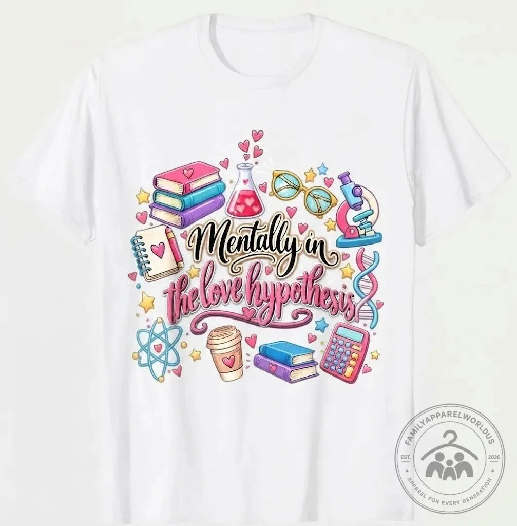 The Love Hypothesis Bookish T-Shirt 10 The Love Hypothesis Bookish T-Shirt product design shown in a detailed view