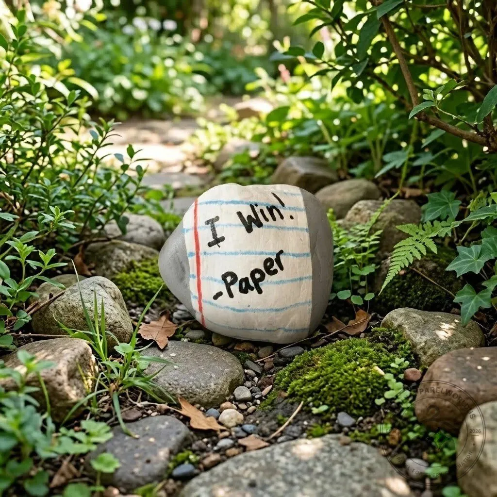 I Win Paper Rock Decorative Garden Stones