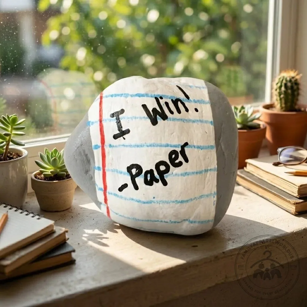 I Win Paper Rock Decorative Garden Stones 8 I Win Paper Rock Decorative Garden Stones product design shown in a detailed view