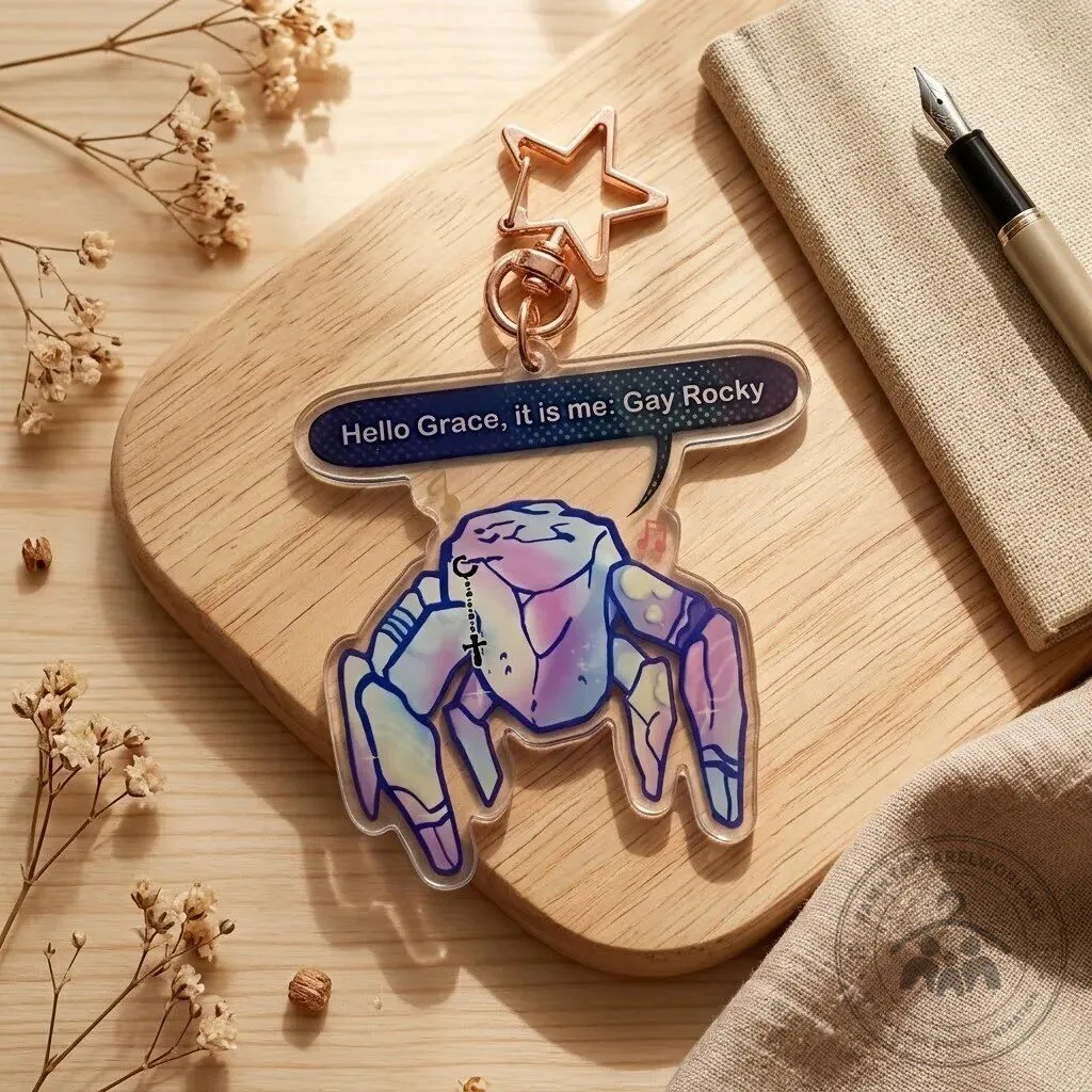 Project Hail Mary PHM Gay Rocky Keychain 8 Project Hail Mary PHM Gay Rocky Keychain product design shown in a detailed view