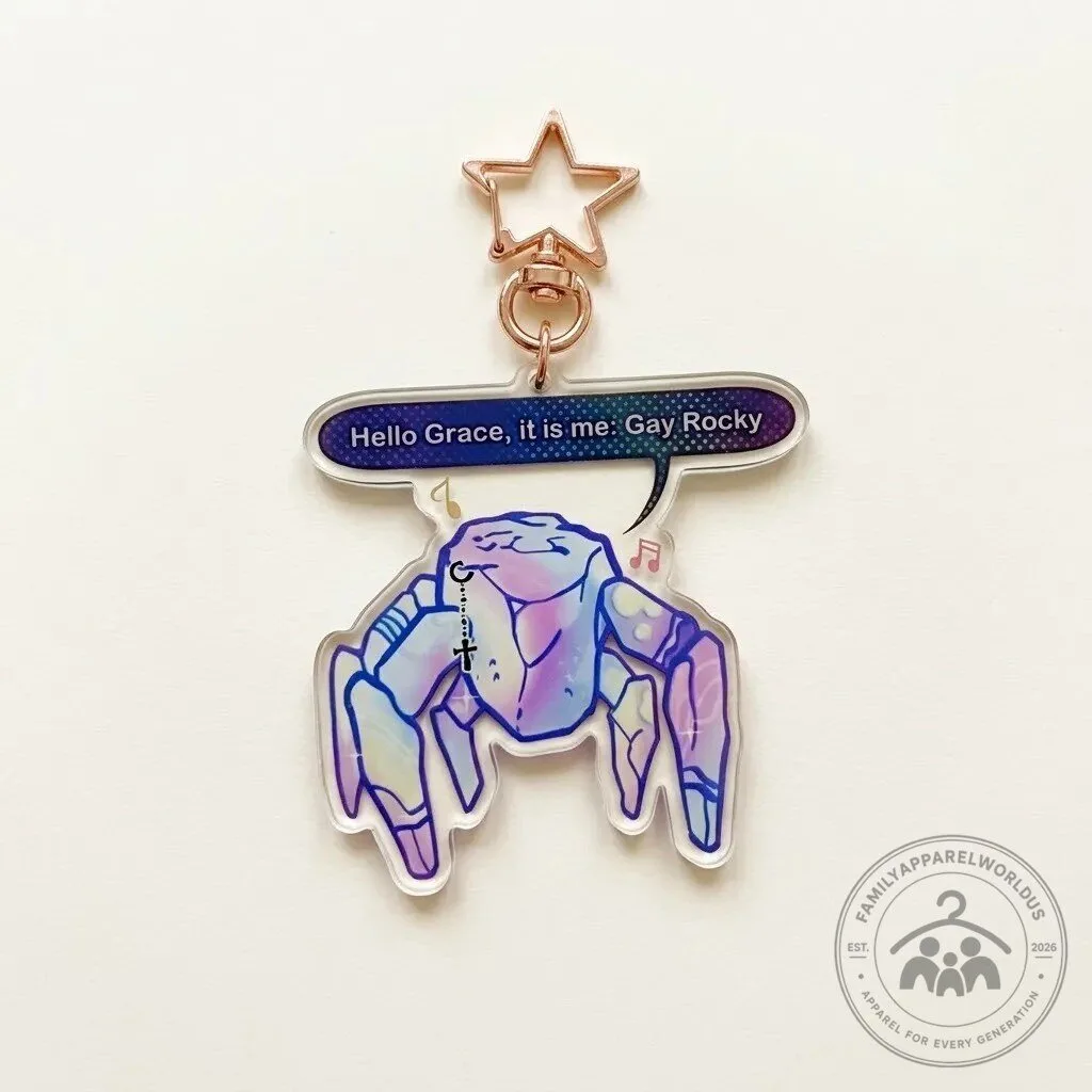 Project Hail Mary PHM Gay Rocky Keychain 9 Project Hail Mary PHM Gay Rocky Keychain product design shown in a detailed view