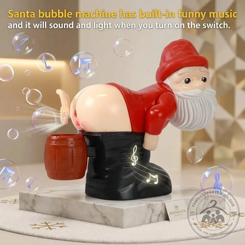 Santa Claus Automatic Fart Bubble Machine 9 Santa Claus Automatic Fart Bubble Machine product design shown in a detailed view