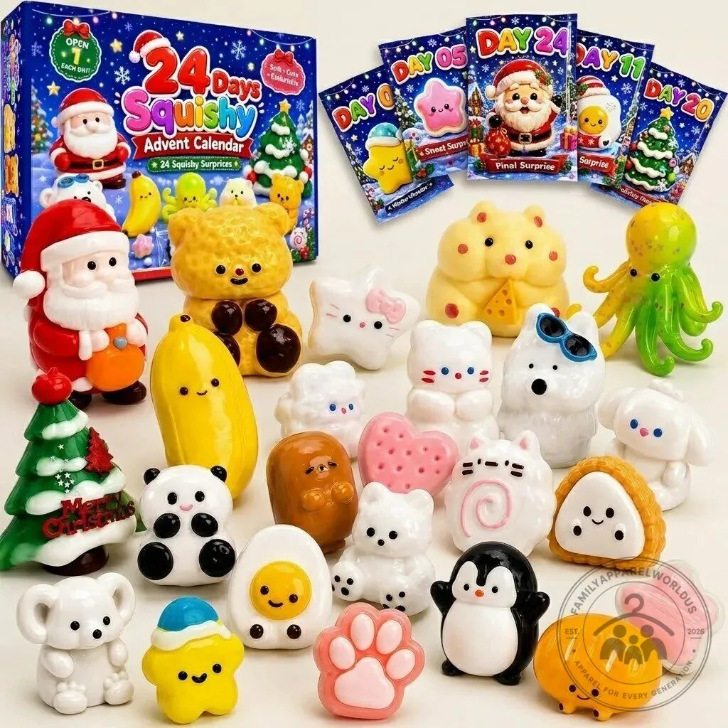 2026 Kawaii Squishy Christmas Advent Calendar for Kids