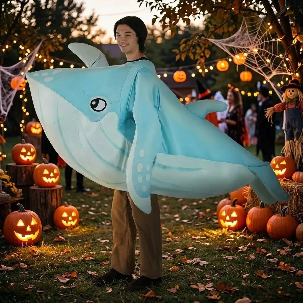 Halloween Adult Blue Whale Costume