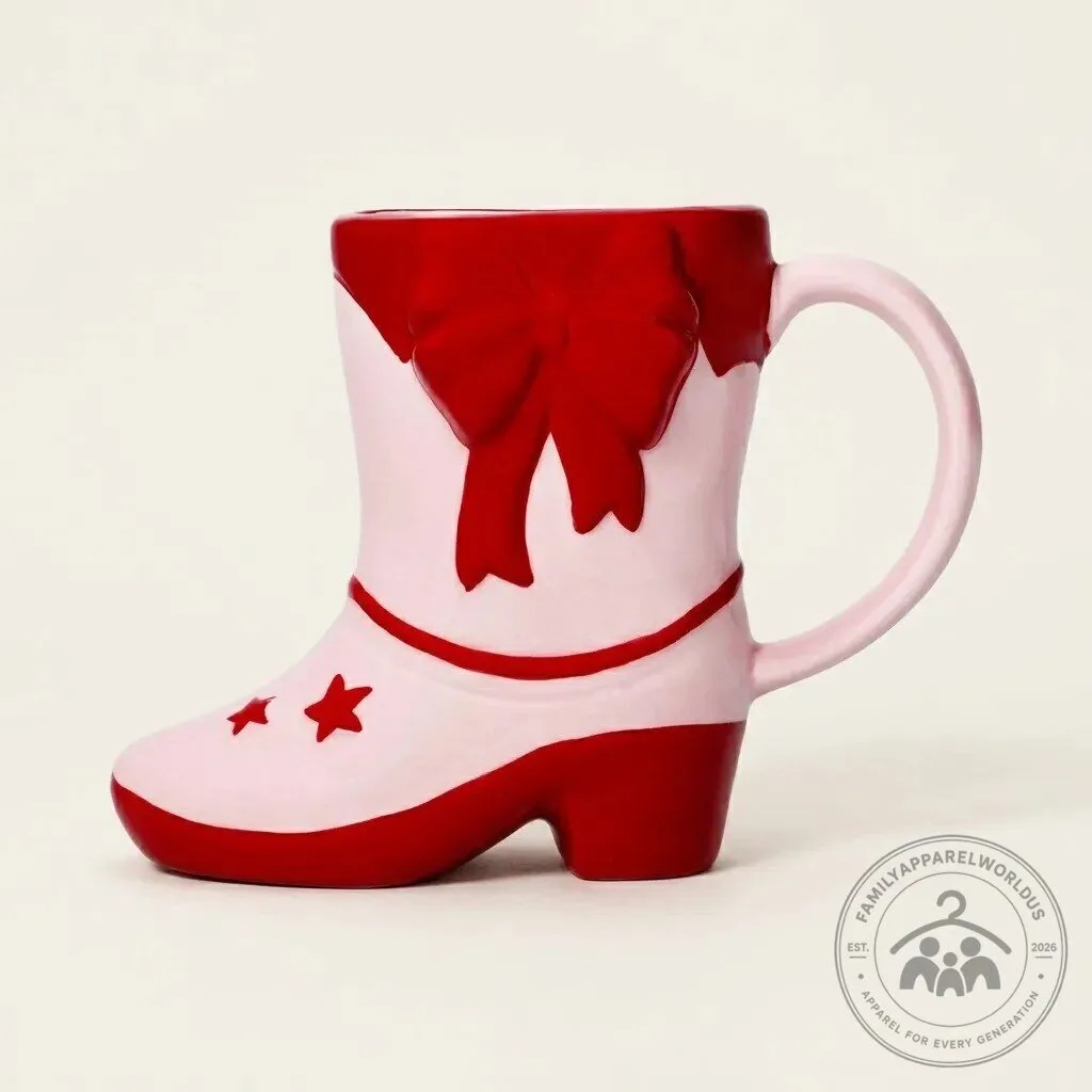 Coquette Pink Cowgirl Boot Mug 10 Coquette Pink Cowgirl Boot Mug product design shown in a detailed view
