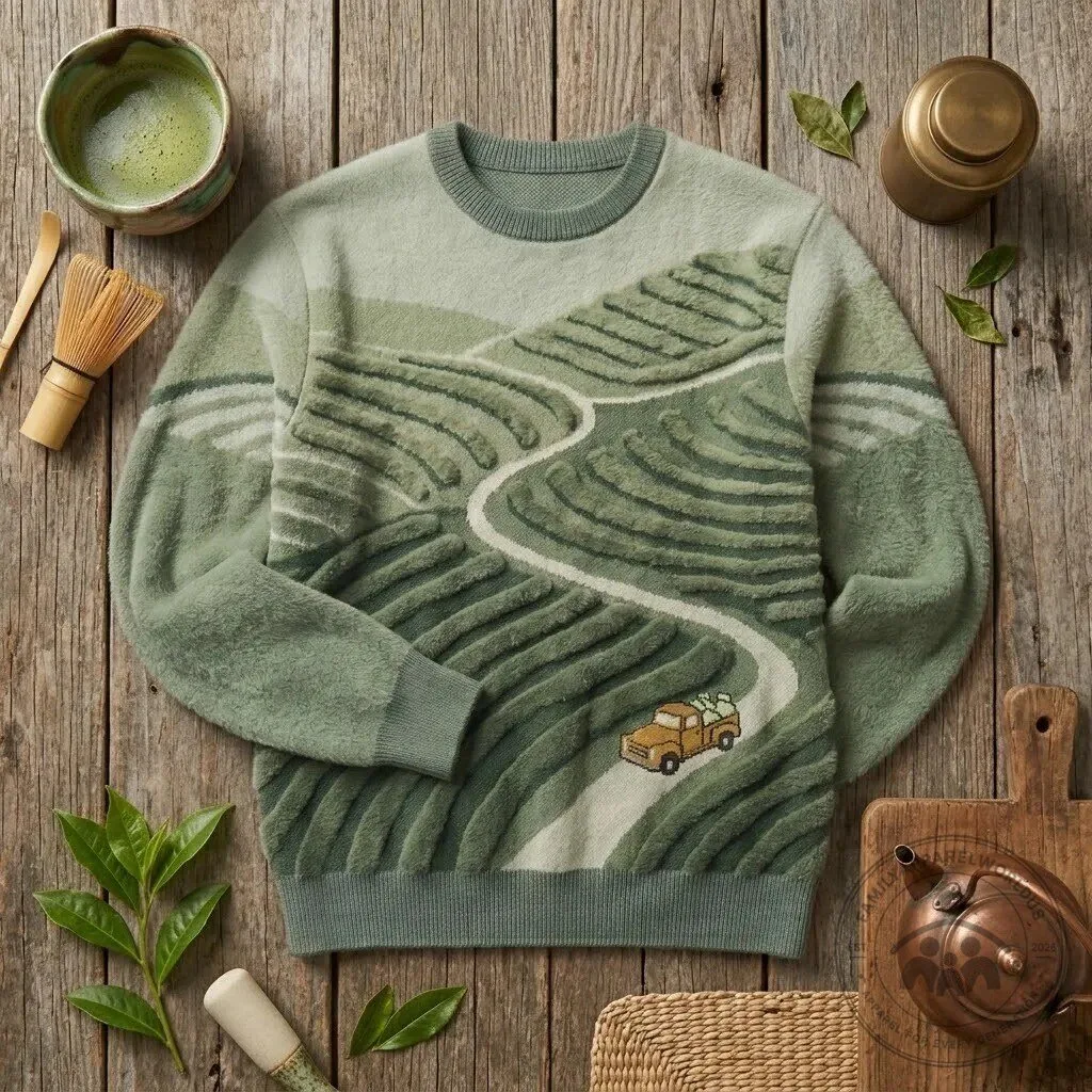 Green Tea Fields Knit Sweater 3 Green Tea Fields Knit Sweater