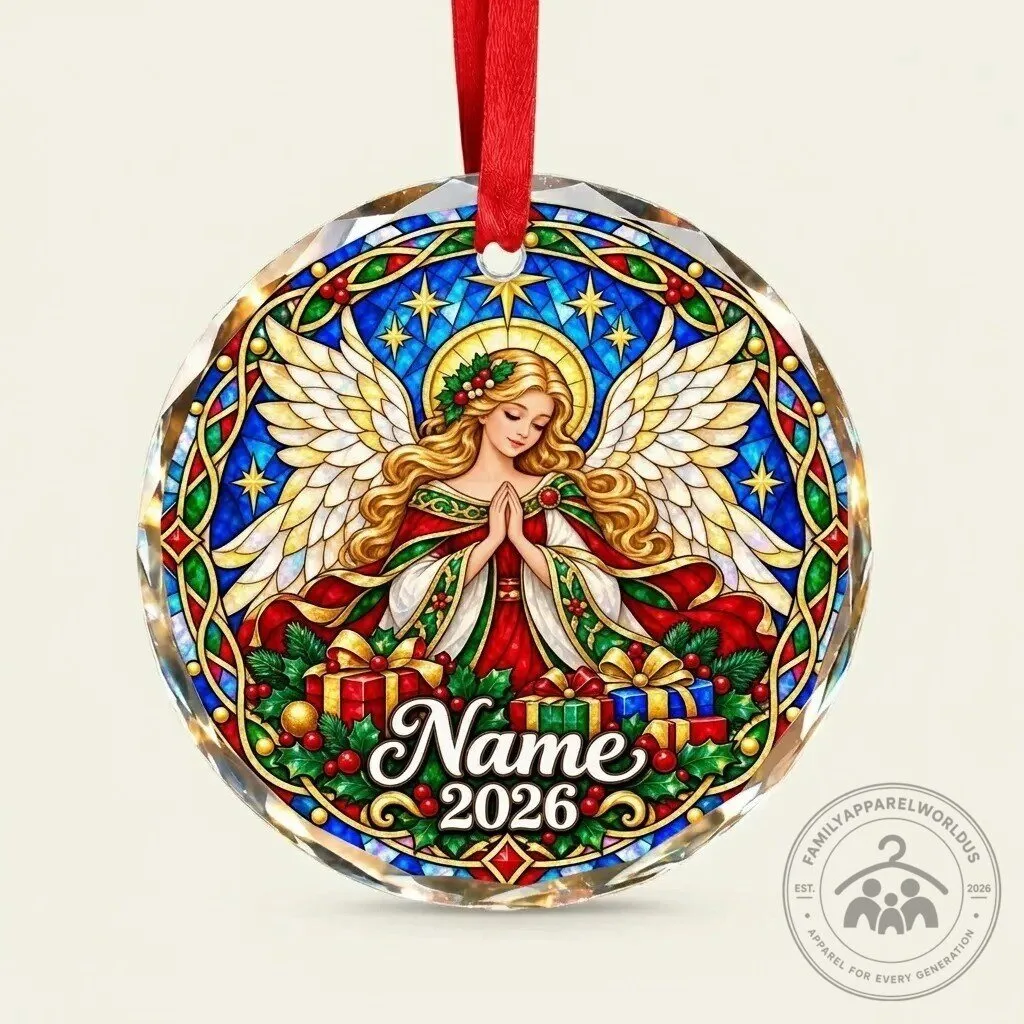 Personalized Stained Glass Angel Christmas Ornament 2026 9 Personalized Stained Glass Angel Christmas Ornament 2026 product design shown in a detailed view