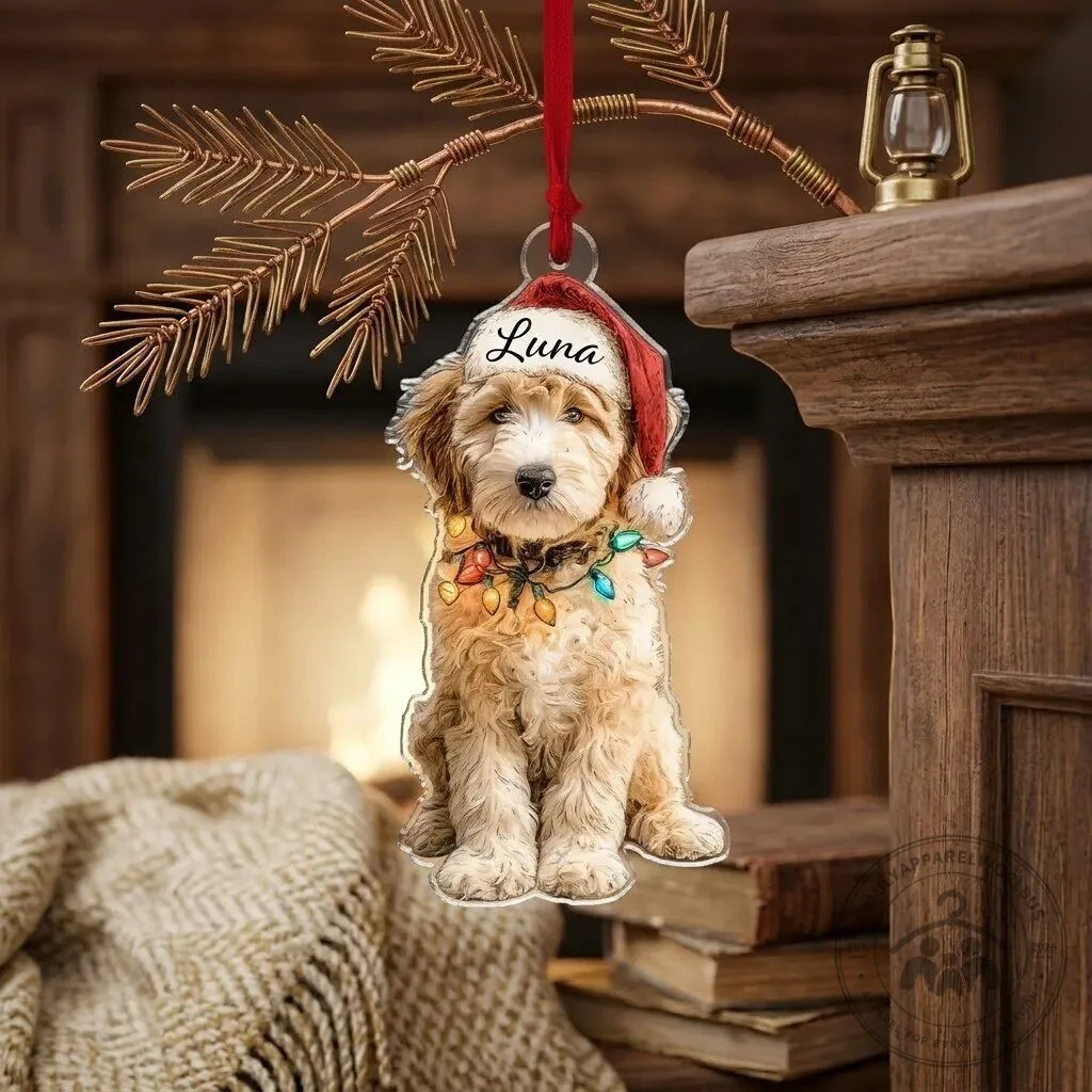 Personalized Golden Doodle Christmas Ornament